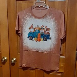 Fall Gnome Pumpkin Tee Shirt
